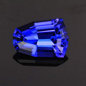 Violet Blue Bullet Shaped Step Cut Tanzanite Gemstone 4.71 Carats