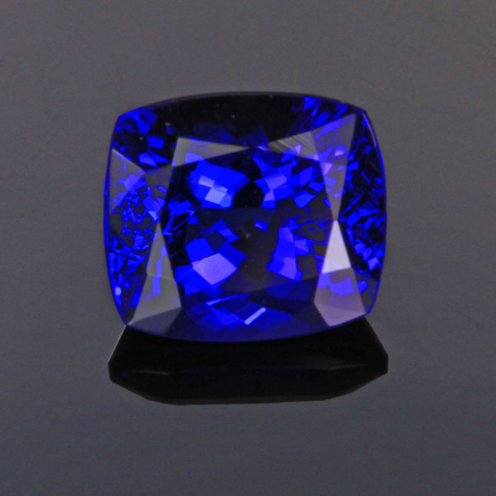 antique cushion tanzanite gemstone blue