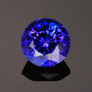 Violet Blue Round Brilliant Cut  Tanzanite Gemstone 3.58 Carats