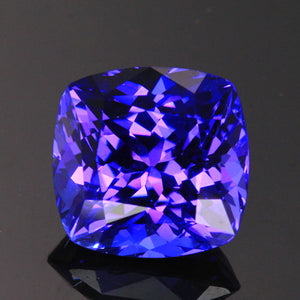 Blue Violet Square Cushion Tanzanite Gemstone 7.41 Carats ON HOLD WALSH