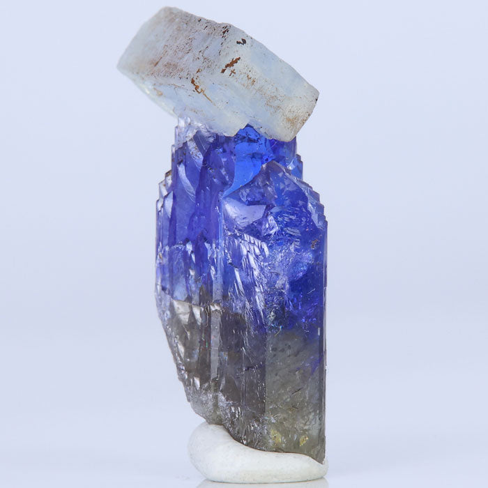 Prehnite on Tanzanite Crystal