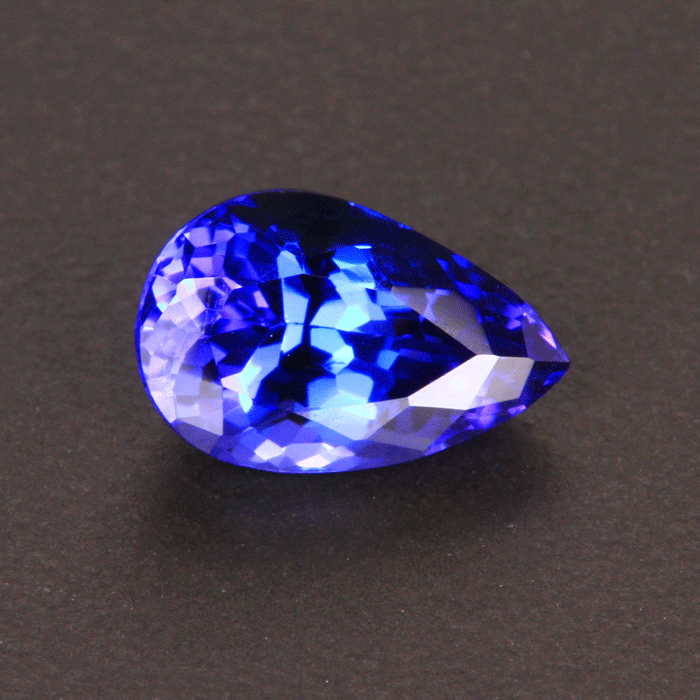 Violet Blue Pear Shape Tanzanite Gemstone 2.45 Carats