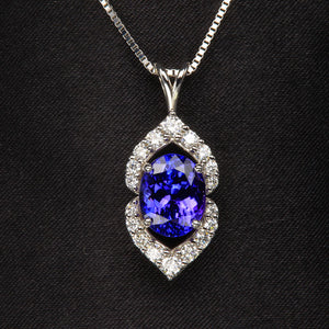 Tanzanite and Diamond Pendant