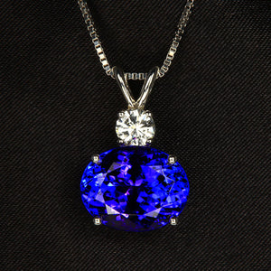 Tanzanite and Diamond Pendant