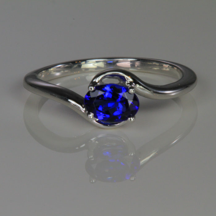 14K White Gold tanzanite Ring