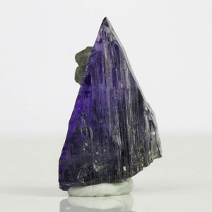 Raw Tanzanite Crystal with Calcite Mineral Specimen