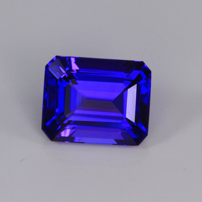 Blue Violet Exceptional  Emerald Cut Tanzanite 12.45 Carats