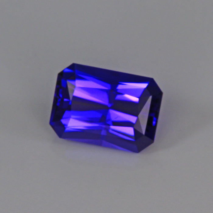 Blue Violet Emerald Cut Tanzanite Gemstone 5.22 Carats