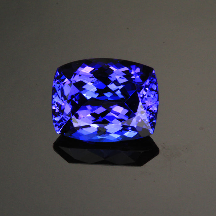 Blue Violet Antique Cushion Tanzanite AAA D Block