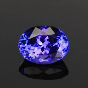 Blue Violet Oval Tanzanite Gemstone AAA