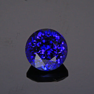 Blue Violet Round Brilliant Cut Tanzanite Gemstone 2.57 Carats