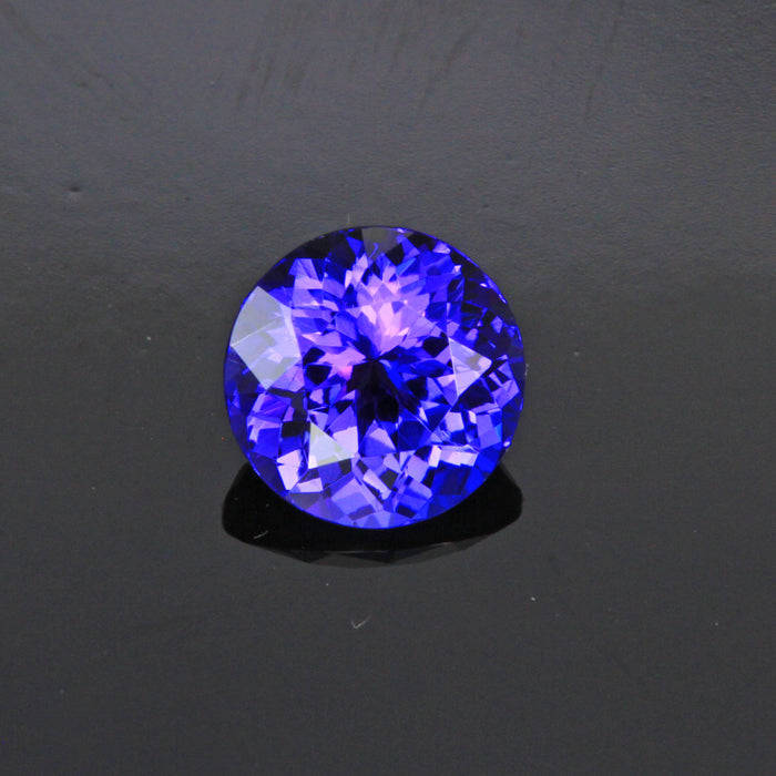 Blue Violet Round Brilliant Cut Tanzanite Gemstone 2.02 Carats