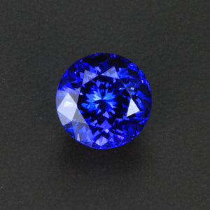 Violet Blue Round Brilliant Cut Tanzanite Gemstone 3.12 Carats