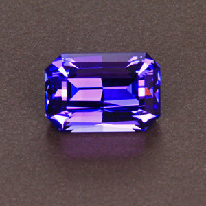 Blue Violet Square Cushion Tanzanite Gemstone 4.74 Carats