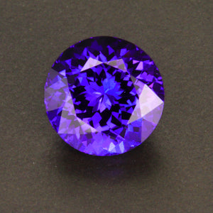 Blue Violet Round Brilliant Tanzanite Gemstone 4.92 Carats