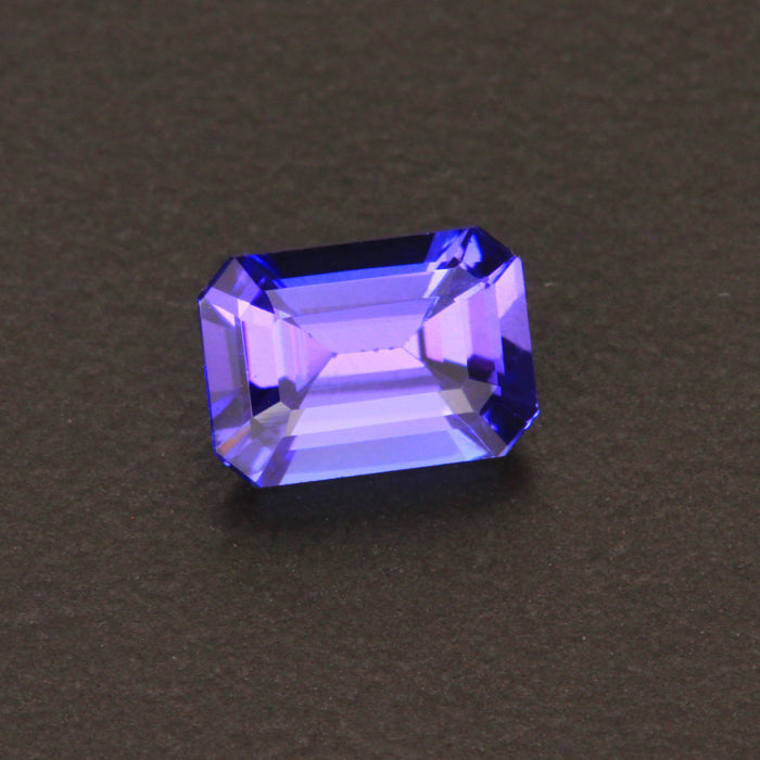 Blue Violet Emerald Cut Tanzanite Gemstone 1.14 Carats