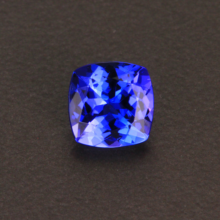 Violet Blue Square Cushion Tanzanite Gemstone 1.08 Carats