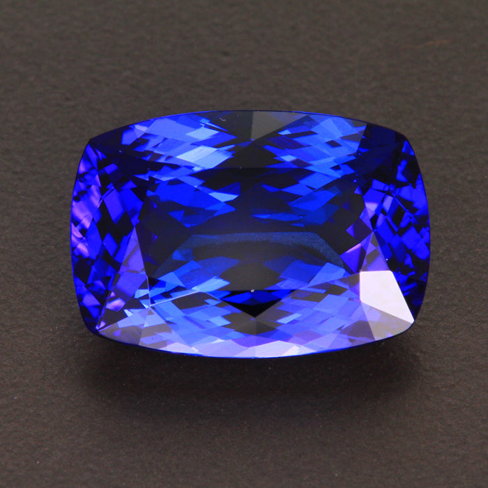 On Hold for Jane Violet Blue Antique Cushion Tanzanite Gemstone 17.03 Carats