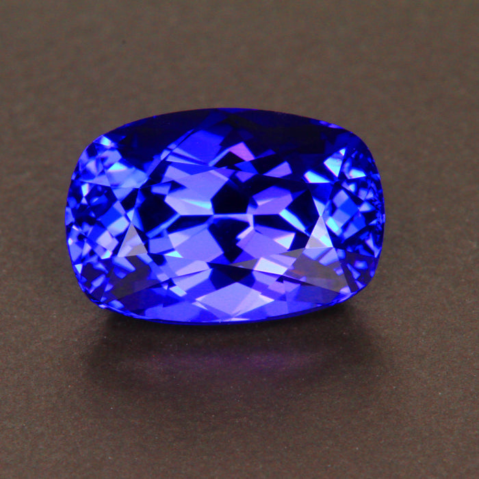 Violet Blue Antique Cushion Tanzanite Gemstone 3.52 Carats