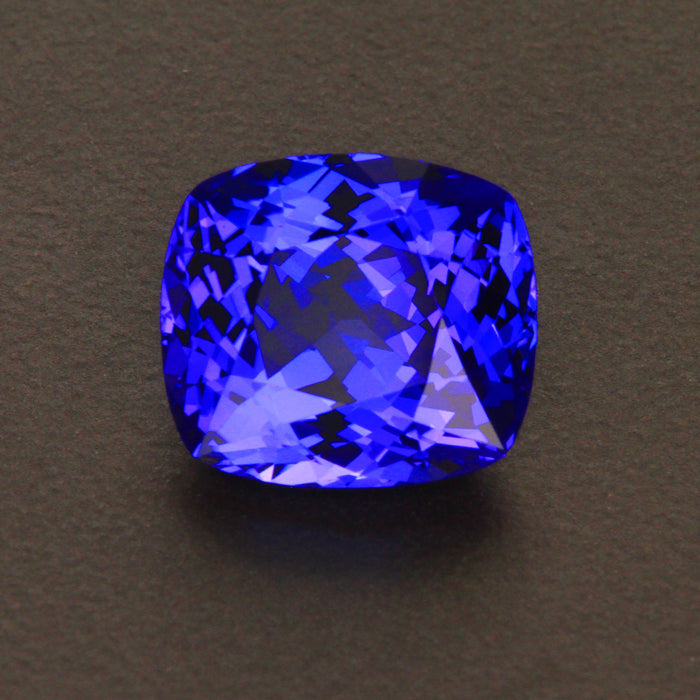 Violet Blue Antique Cushion Tanzanite Gemstone 7.20 Carats