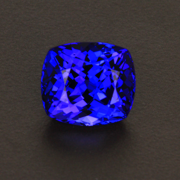 Violet Blue Antique Cushion Tanzanite Gemstone 8.37 Carats