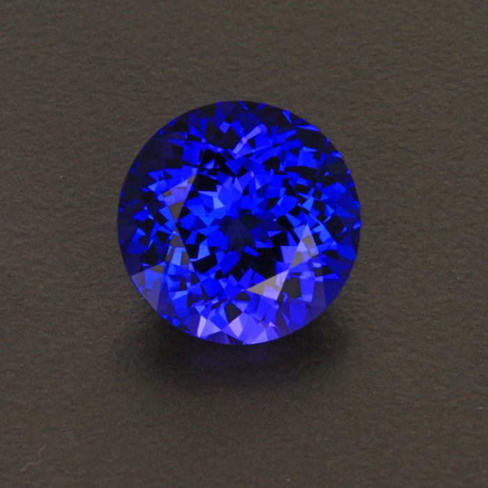 Violet Blue Round Brilliant Cut Tanzanite Gemstone