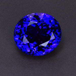 Violet Blue Oval Tanzanite Gemstone 14.71 Carats