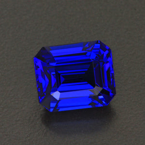 Violet Blue Emerald Cut Tanzanite Gemstone