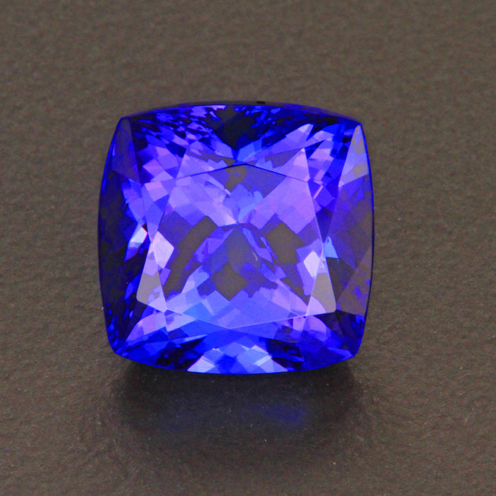 Violet Blue Square Cushion Tanzanite Gemstone