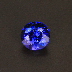 Blue Violet Round Brilliant Cut Tanzanite Gemstone 1.18 carats