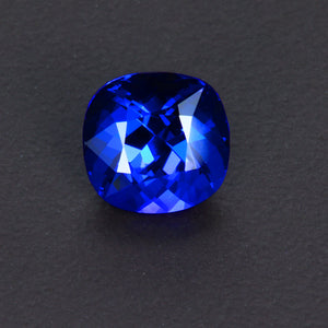 Violet Blue Square Cushion Tanzanite Gemstone 2.93 Carats