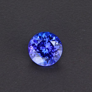 Violet Blue Round Brilliant Cut Tanzanite Gemstone 1.76 Carats