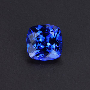 Violet Blue Square Cushion Tanzanite Gemstone 1.94 Carats