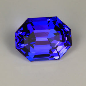 ON HOLD K Blue Violet Emerald Cut Tanzanite Gemstone 6.83cts*