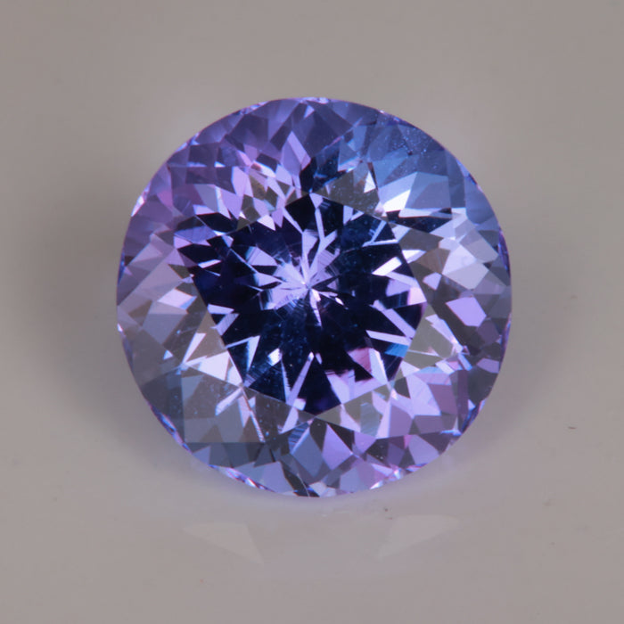 Intense Color Tanzanite 3.72 Carat Portuguese Round Gemstone