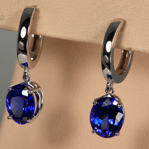 huggie tanzanite earrings
