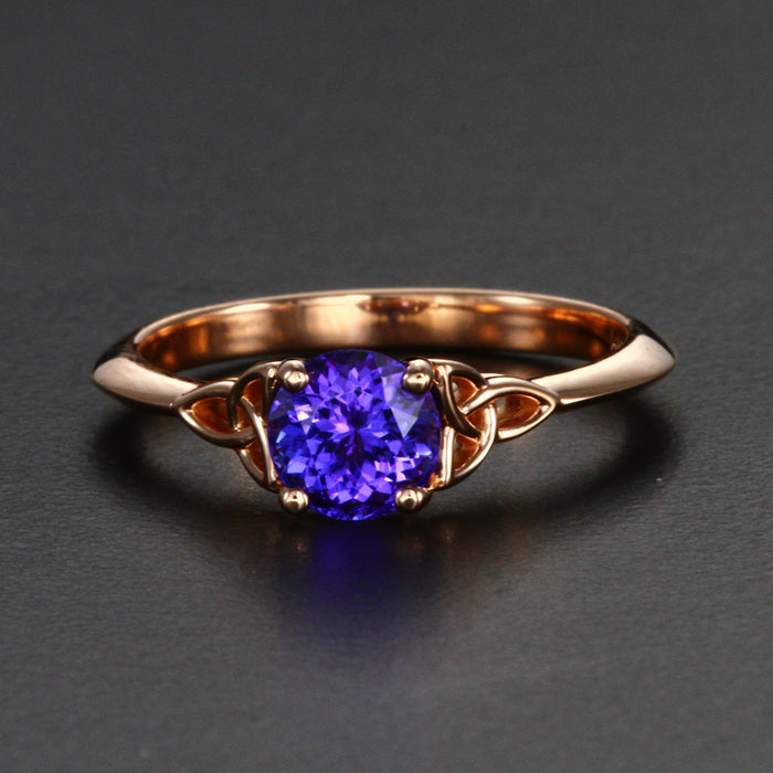 14k Rose Gold Tanzanite Ring 1.08 Carats