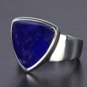 (ON HOLD LE) Sterling Silver Cabochon Tanzanite Ring