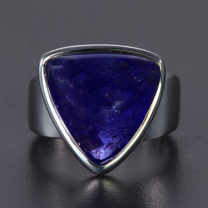 Sterling Silver Cabochon Tanzanite Ring