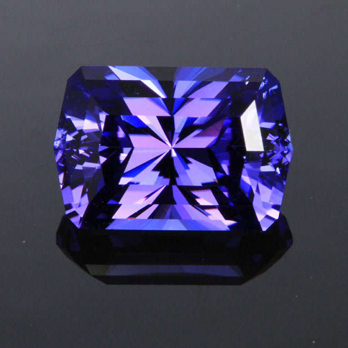 barion style emerald cut tanzanite gemstone