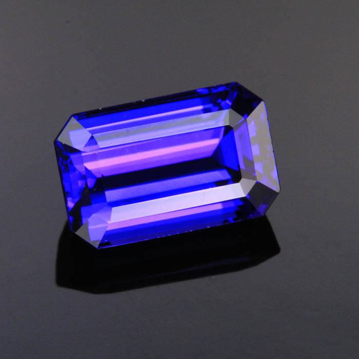Blue Violet Emerald Cut Tanzanite Gemstone 6.05 Carats