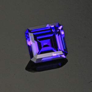 Blue Violet Emerald Cut Tanzanite Gemstone 2.93 Carats
