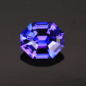 Blue Violet Stepped Octagon Tanzanite Gemstone Carats