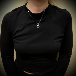 14K White Gold Tanzanite and Diamond Pendant 2.02 Carats Designed by Christopher Michael