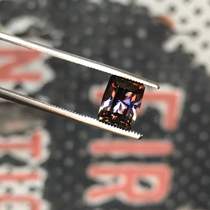 Blue Violet  Barion Style Emerald Cut Tanzanite 5.96