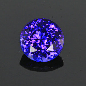 Blue Violet Round Tanzanite Gemstone 3.34 Carats