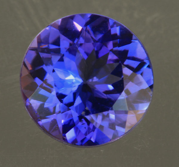 Round Loose Tanzanite Measures 6.5 Millimeters Weighing 1.12 Carats