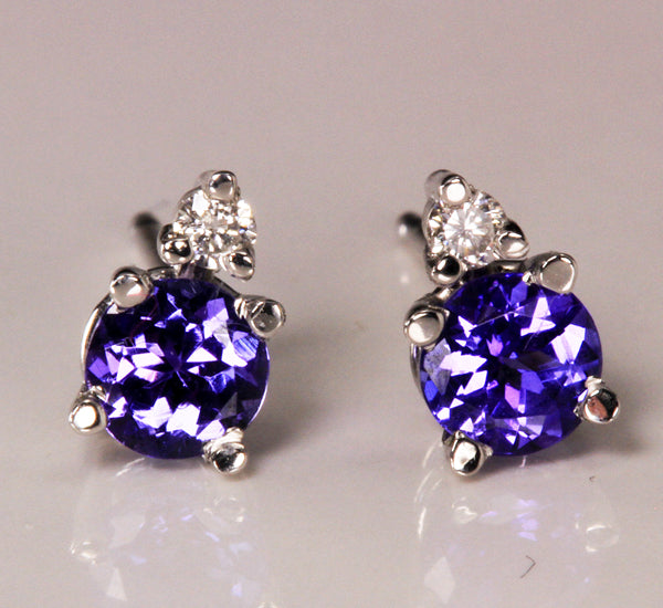 Tanzanite Earrings .65 Carat BVV Color