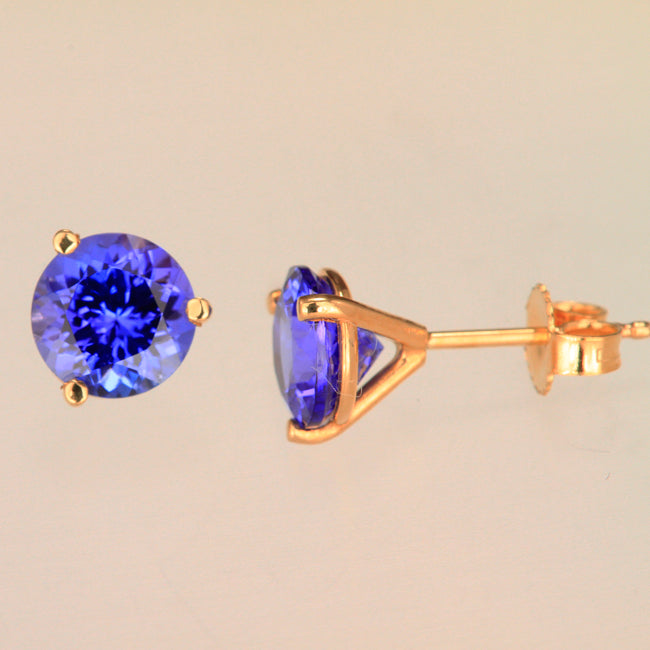 Vivid Color Round Tanzanite Weighing 2.60 Carats Total Weight