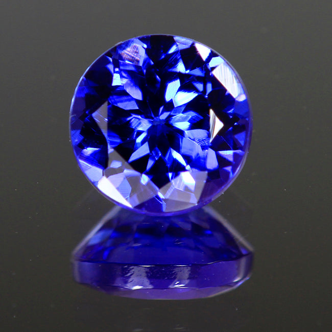 Vivid Blue Color Tanzanite Round 1.10 Carat 